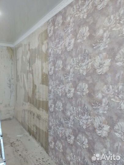 Шпаклёвка стен.Поклейка обоев