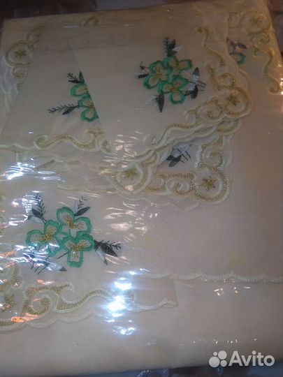 Скатерть и 12 салфеток из натурального льна