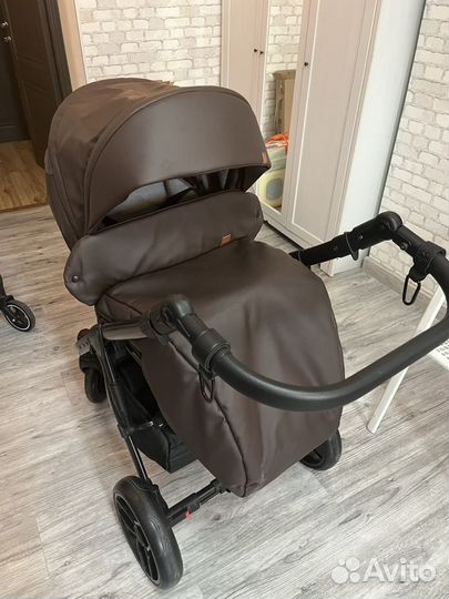 Детская коляска Baby Merc Zipy Q кожа 2 в 1