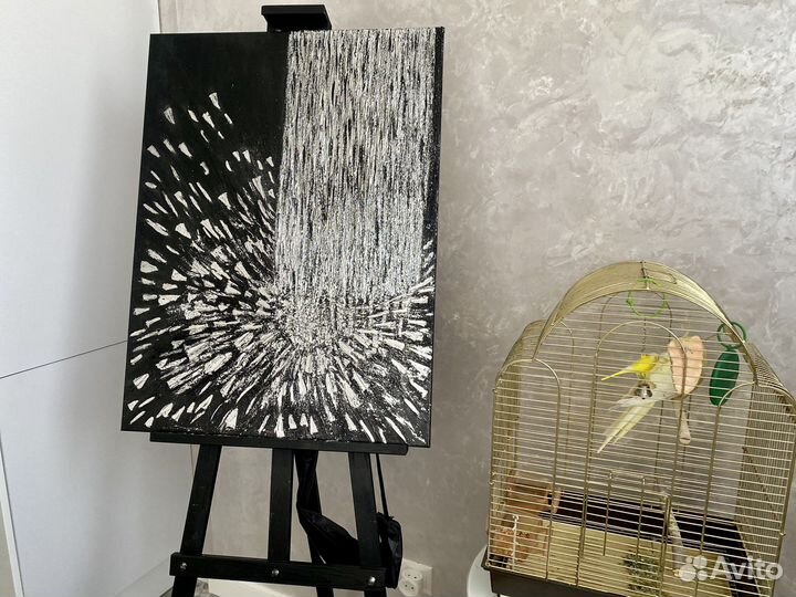 Картина интерьерная рельеф холст ручная работа