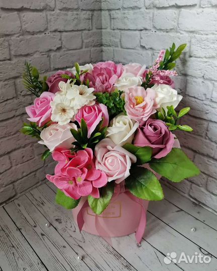 Букет из мыльных роз