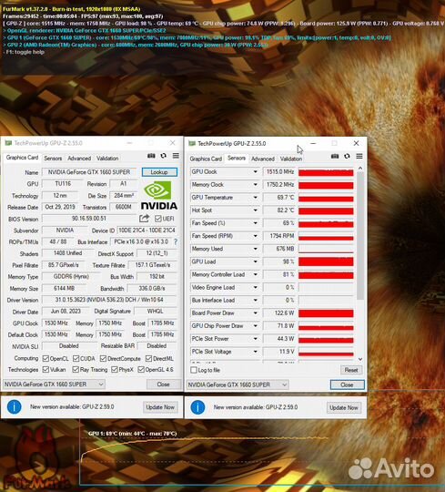 GTX 1660 super StormX OC 6GB Видеокарта