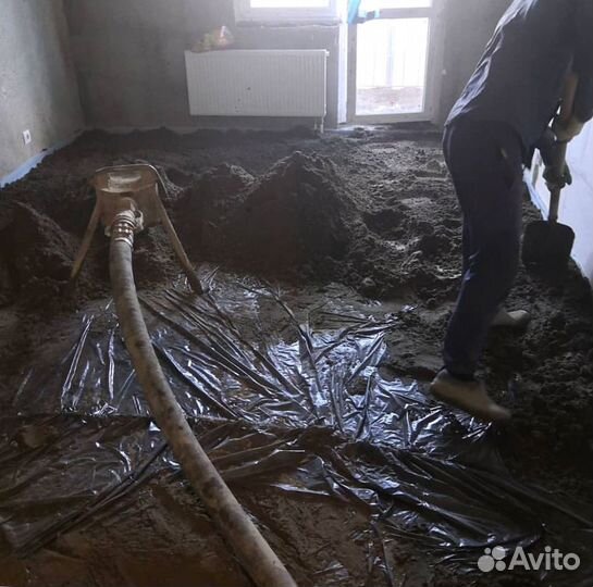 Полусухая стяжка пола. Минимальный объем от 50м2