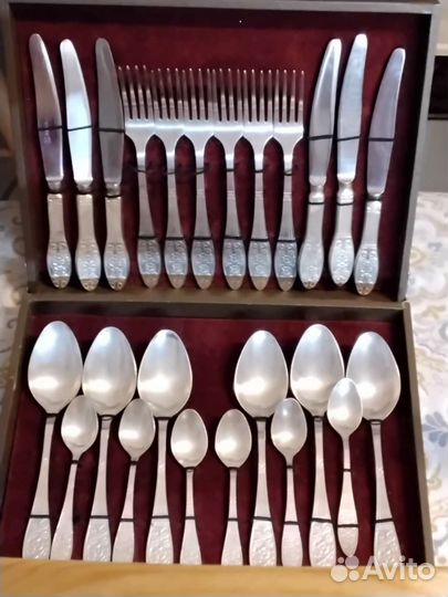 Набор столовый мельхиоровый Реж, СССР