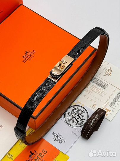 Ремень женский Hermes Kelly 18 крокодил