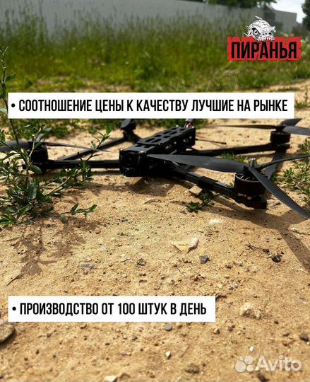 Дрон fpv Рiranha 10 ''