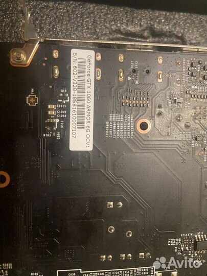 Видеокарта gtx 1060 6gb msi armor