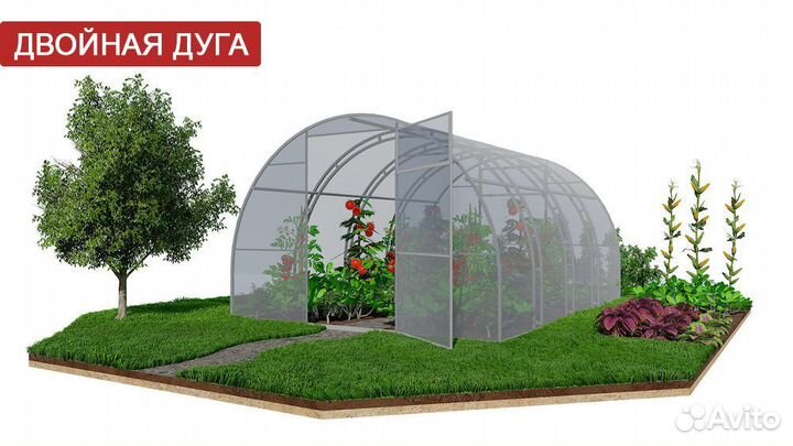 Арочная усиленная теплица 4*6 с доставкой