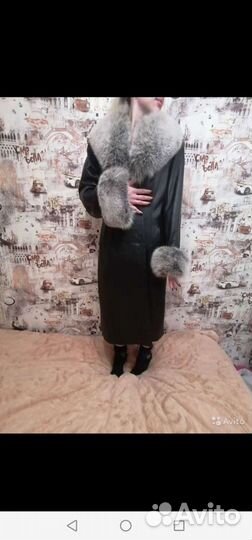 Плащ кожаный