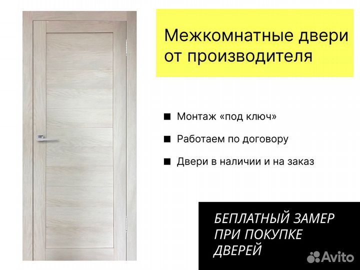Межкомнатная дверь с установкой