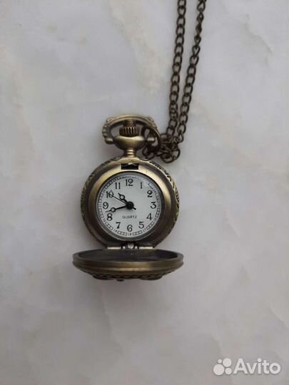 Кулон часы медальон