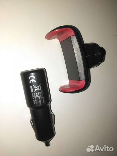 Держатель для телефона и USB адаптер в авто