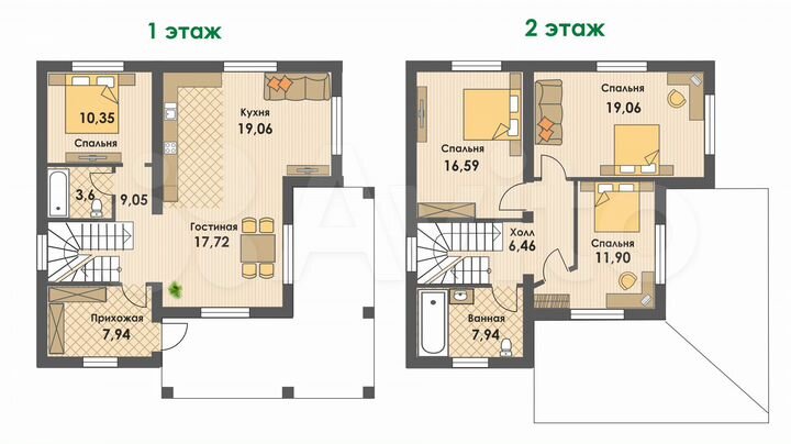 Коттедж 142 м² на участке 8,4 сот.