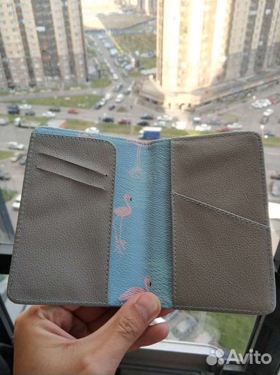 Обложка для паспорта Розовый фламинго
