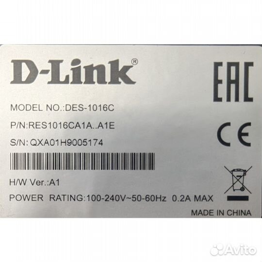 Коммутатор D-Link DES-1016C