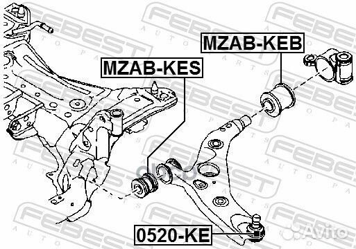 Опора шаровая mazda 3/6/CX-5 12- пер.подв. 0520