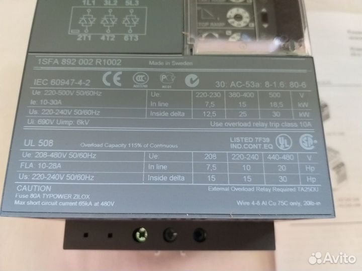 Устройство плавного пуска упп ABB / PSE/PSS/PSR
