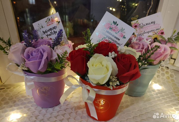 Букет цветов из мыла, подарок на любой случай
