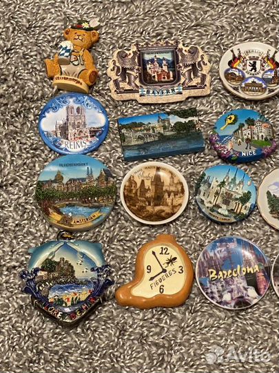 Магниты сувенир из Европы:Франция, Испания и др