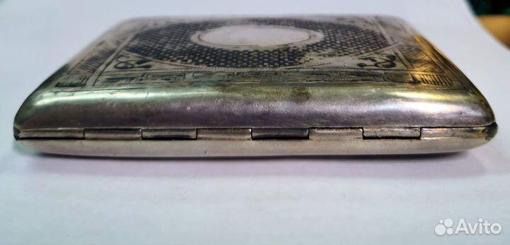 Старинный серебряный портсигар. 84 проба