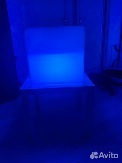 Кашпо светодиодное (куб светящийся с нишей)