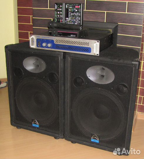 Колонки W-Music 1200W Усилитель Микшер Микрофон