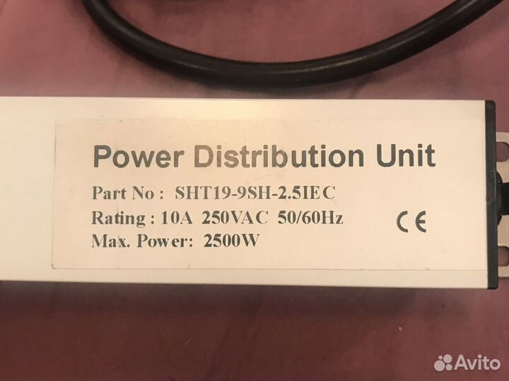 Hyperline SHT19-9SH-2.5IEC Блок розеток для 19