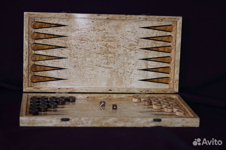 Нарды из карельской берёзы