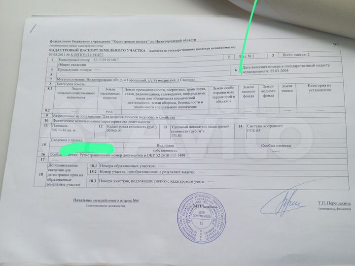 Участок 5,4 сот. (ИЖС)