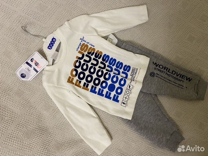 Костюм тройка детский утеплённый