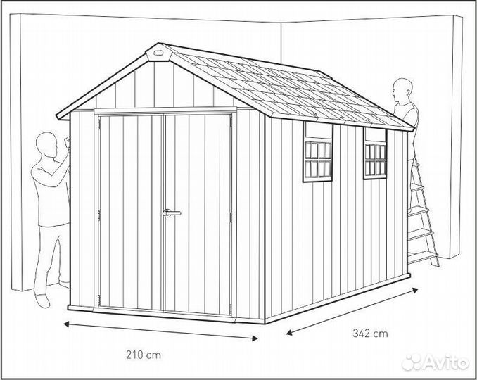 Хозблок сарай для дачи Keter oakland 7511