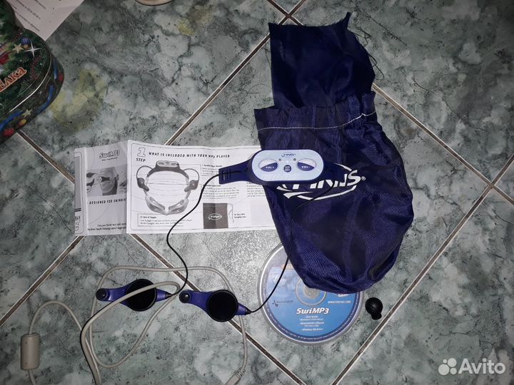 Мп3 плеер Finis+маски и очки для плавания СССР