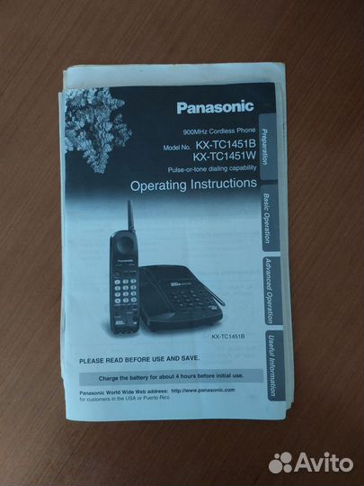 Panasonic KX-TC1451В радиотелефон