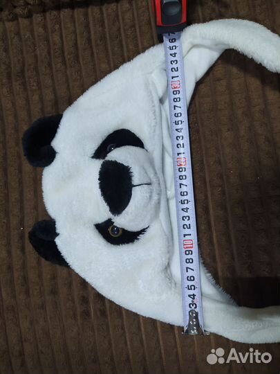 Шапка ушанка панда