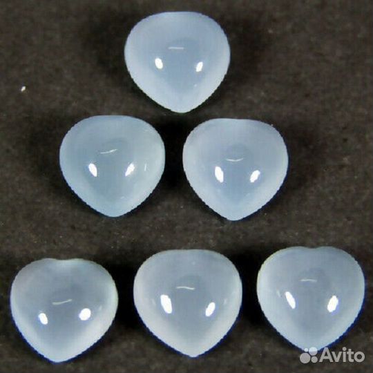 Аквамарин натуральный 3,03Ct 5х5мм 6шт Сердце