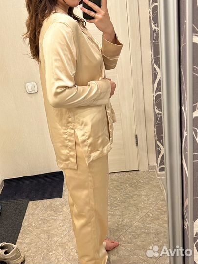 Атласный костюм H&M