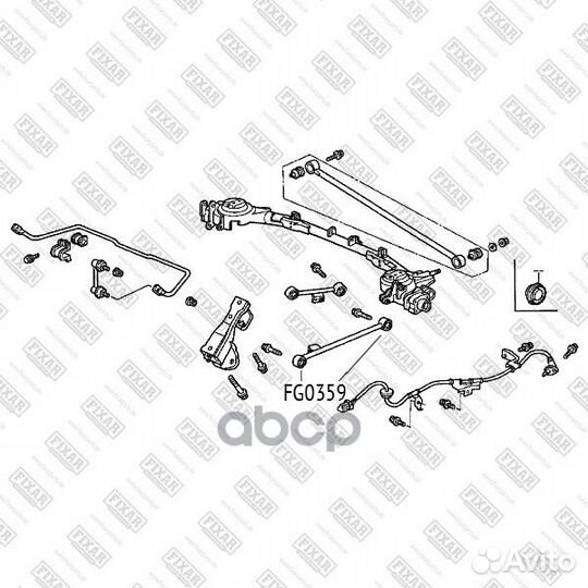 Сайлентблок рычага зад FG0359 fixar