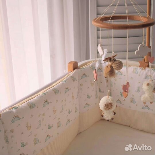 Комплект бортиков на кроватку Mummy Lux