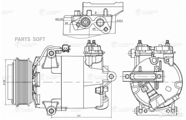 Luzar lcac1090 lcac 1090 компрессор кондиционера\