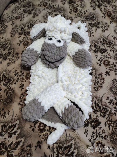 Коврик Овечка из пряжи Ализе Пуфи/Alize Puffy