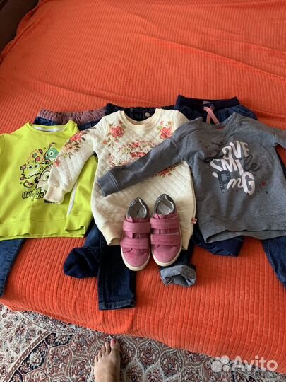 Вещи пакетом на девочку на рост 110см