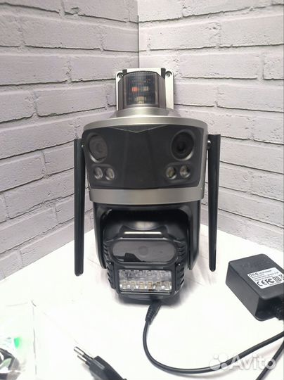 Камера видеонаблюдения wifi уличная 3 объектива