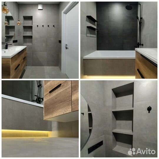 Ремонт ванных туалета санузла под ключ