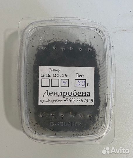 Червь Дендробена для рыбалки