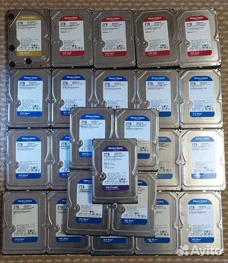 Жёсткие диски WD purple, red, blue, 4tb, 3tb, 2tb