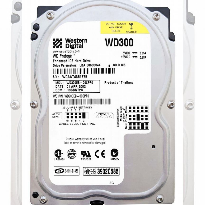 [WD300EB] Жесткий Диск Western Digital 30gb 5400 Ide Wd300eb