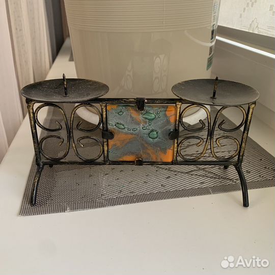 Дизайнерский подсвечник настольный винтаж