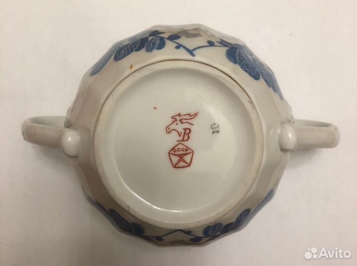 Сахарница фарфоровая Вербилки СССР