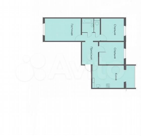 3-к. квартира, 77,8 м², 1/10 эт.