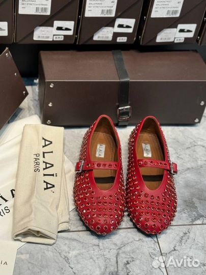 Балетки Alaia красные
